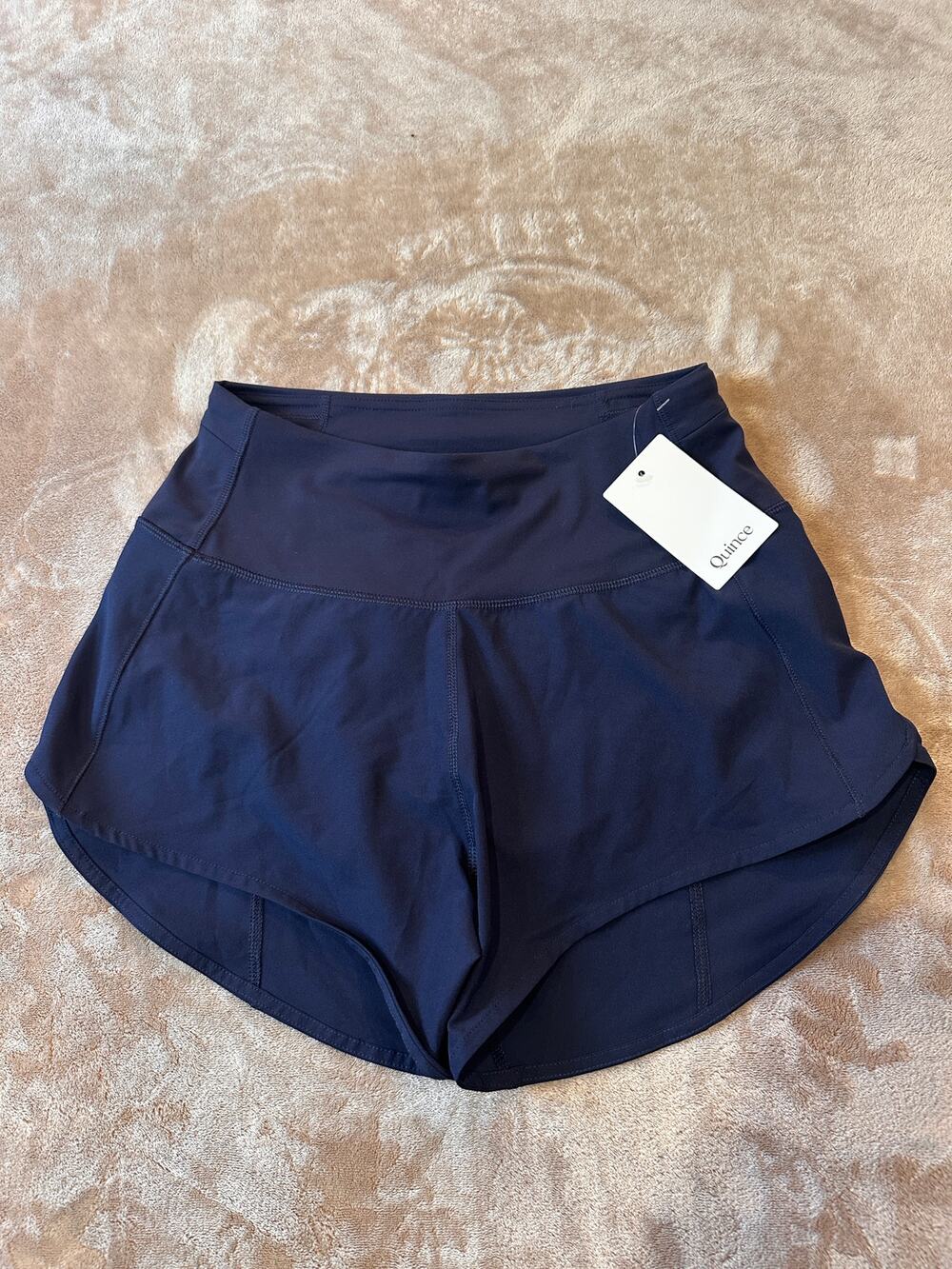 Quince Weightless High Rise Running Shorts Navy XS NWT